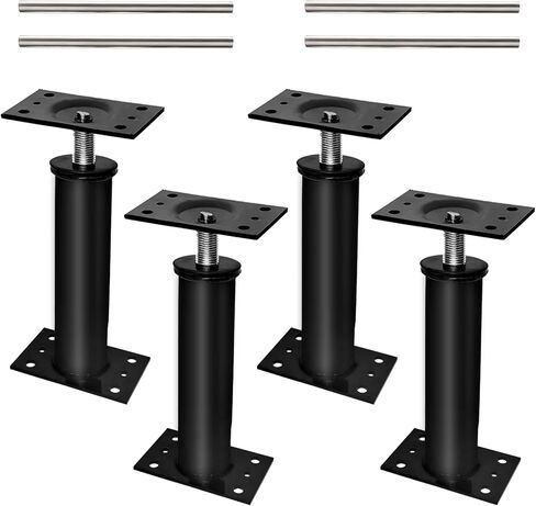 House Jacks for Leveling, 2 PCS Adjustable Jack Post 11"-16" Basement Floor Jack, Screw Floor Jack Post Supports Stabilizer Jacks for House Foundation, Stairs, Porches, Roof Beams in Kuwait
