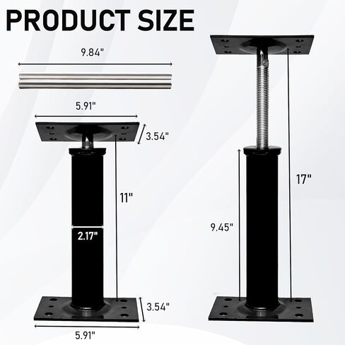 House Jacks for Leveling, 2 PCS Adjustable Jack Post 11"-16" Basement Floor Jack, Screw Floor Jack Post Supports Stabilizer Jacks for House Foundation, Stairs, Porches, Roof Beams in Kuwait