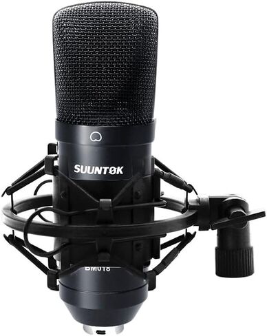 XLR مكثف ميكروفون تسجيل الميكروفون للكمبيوتر كمبيوتر استوديو Home Studio Cardioid Podcast Mic Kit للبث ، ASMR ، YouTube ، الصوت ، الألعاب ، الصوتية (الفضة) in Saudi Arabia