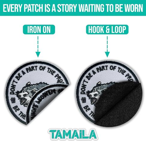 Don't Be A Part of The Problem Be The Whole Problem Patch-3 Inches Iron On/Sew On Embroidered Applique Fabric Patches for Clothes Backpacks Hat Embroidered Patch Funny Possum DIY Accessories in Saudi Arabia