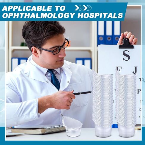 200 Pcs 5ml Eye Wash Cup Disposable Eye Wash Cups Plastic Measuring Cup Portable Eye Bath Washer Cleaning Cups for Eye Rinse and Flush in Saudi Arabia