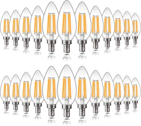 ALAPPEVER E12 LED LED 100 WATT مكافئ ، 800LM Super Bright Dimmable LED Bulb ، B11 5000K Daylight White LED Bulb ، 5.5W ، 6 Pack in Kuwait