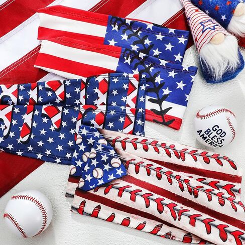 6 PCS Teenager Ice Cream Baseball عصابة مرنة البوليستر تعرق متعدد الألوان لكرة السلة لكرة السلة غولف آيس كريم التنقيب عن طريق البيسبول الاشياء للنساء الرجال ملحق هدية in Kuwait