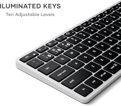 لوحة مفاتيح Satechi Slim X1 Bluetooth-مفاتيح إضاءة ومزامنة متعددة الأجهزة-لـ M2/ M1 MacBook Pro/ Air ، M2/ M1 iPad Pro/ Air ، M2 Mac Mini ، IMAC M1 (Space Gray) in Saudi Arabia