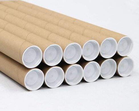 MagicWater Supply Mailing Tube - 1.5 in x 9 in - Kraft - 4 Pack - for Shipping and Storage of Posters, Arts, Crafts, and Documents in Kuwait