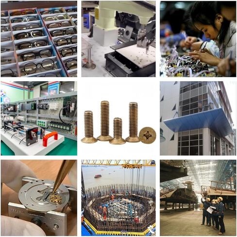 NACX M3 x 10mm Flat Head Phillips Machine Screws Bolts Countersunk Screws, Brass, 150Pcs in Kuwait