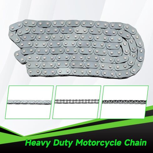 T8F Drive Chain 134 Link Chain Breaker Compatible with 2 Stroke Engine SYX Moto 50cc Dirt Bike Mototec SSR X-pro Coolster 47cc 49cc Pocket Rocket Pit Bike Mini ATV Quad Go Kart Parts (Gold) in Saudi Arabia