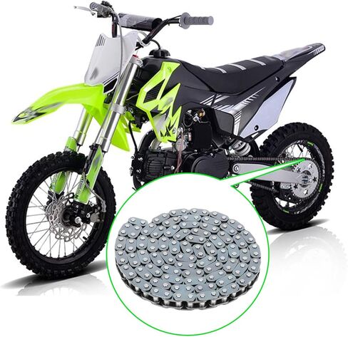 T8F Drive Chain 134 Link Chain Breaker Compatible with 2 Stroke Engine SYX Moto 50cc Dirt Bike Mototec SSR X-pro Coolster 47cc 49cc Pocket Rocket Pit Bike Mini ATV Quad Go Kart Parts (Gold) in Saudi Arabia