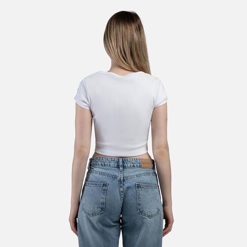 Hype & Vice Cali Tee for Women (Medium) - Florida State University Tailgate Top for Women, Crop Top T-Shirt, College Shirts for Game Days - Garnet in Saudi Arabia