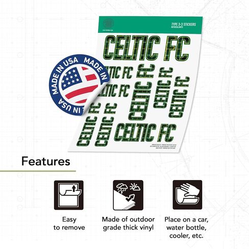 Desert Cactus Celtic FC Sticker Decal Vinyl Scottish Bhoys Celts Football Soccer Laptop Water Bottle Car Scrapbook (Type 3-2) in Saudi Arabia