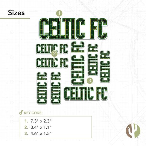 Desert Cactus Celtic FC Sticker Decal Vinyl Scottish Bhoys Celts Football Soccer Laptop Water Bottle Car Scrapbook (Type 3-2) in Saudi Arabia