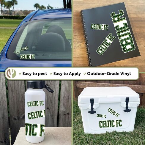 Desert Cactus Celtic FC Sticker Decal Vinyl Scottish Bhoys Celts Football Soccer Laptop Water Bottle Car Scrapbook (Type 3-2) in Saudi Arabia