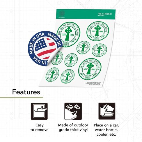 Desert Cactus Celtic FC Sticker Decal Vinyl Scottish Bhoys Celts Football Soccer Laptop Water Bottle Car Scrapbook (Type 3-2) in Saudi Arabia