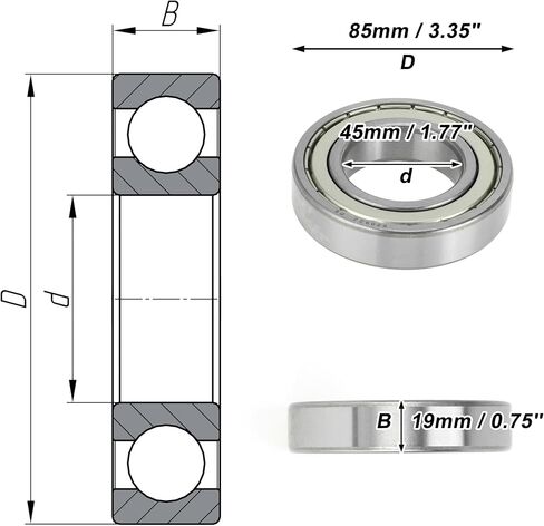 ACROPIX 6915ZZ Deep Groove Ball Bearings P0 75x105x16mm Lubricated Bearings Double Metal Seal Silver Tone Scooter Skateboard Wheel in Saudi Arabia
