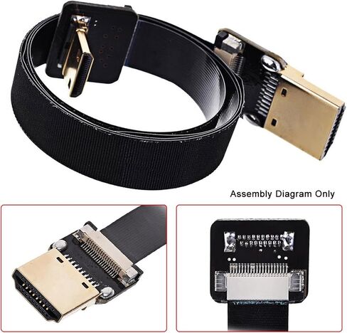 Chenyang CYFPV Mini HDMI Type C Male Connector Up Angled 90 Degree for FPV HDTV Multicopter Aerial Photography in Saudi Arabia