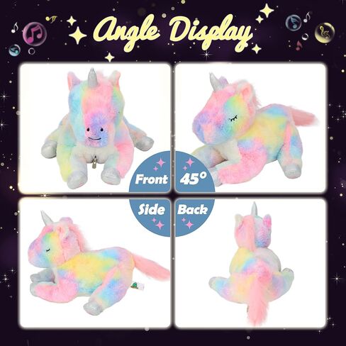 Hopearl LED Plush Cow Lighting Up Stuffed Mommy Cow with 3 Baby Dairy Cows in her Tummy Floppy Stuffed Animal Playset Night Lights Glow in The Dark for Mom Toddlers, 15'' in Kuwait