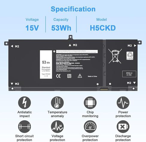 WDX0R استبدال بطارية الكمبيوتر المحمول لـ Dell Inspiron 13 15 5000 7000 Series 5570 7579 7573 7378 5567 5565 5379 5378 Latitude 3180 3340 3400 3500 Vostro 3480 3580 5468 5568 P69G 3CRH3 T2JX4 in Saudi Arabia
