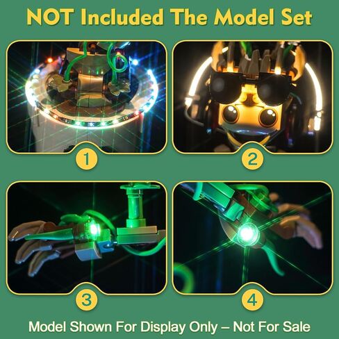 مجموعة إضاءة LED متوافقة مع Lego 76297 Dancing Groot (لا توجد نماذج خفيفة فقط) مجموعة إضاءة إبداعية متوافقة مع مجموعة Lego 76297 Dancing Groot (إصدار الموسيقى) in Saudi Arabia