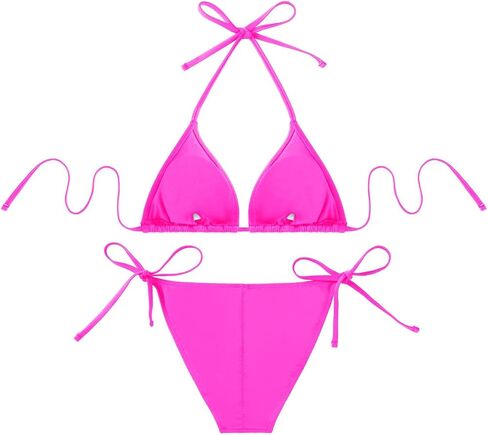 Pinup Fashion Three Piece Swimsuits Women Purple Colorful Halter Bathing Suit with Beach Mesh Cover Up Set S-XL in Kuwait