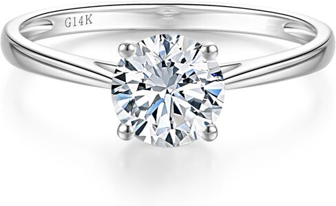 1 to 3 Carat IGI Certified LAB Grown Diamond Engagement Rings for Women 14k White Gold 4-Prong Wedding Promise Anniversary Bridal Rings Jewelry Gift for Her in Saudi Arabia