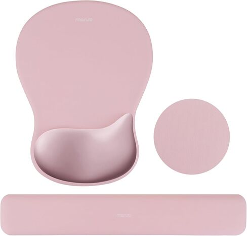MOSISO Wrist Rest Support for Mouse Pad & Keyboard Set, Pink in Kuwait