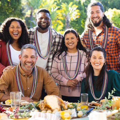 200 قطعة من خرز ماردي غرا، قلادة خرز مقاس 86.32 سم، إكسسوارات ماردي جراس ملونة، خرز حفلات للنساء والرجال، رميات كبيرة لعيد الميلاد والقرصان وحفلات أعياد الميلاد وحفلات أعياد الميلاد in Kuwait