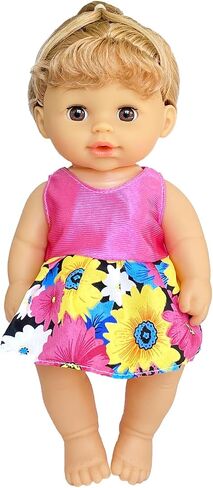 6 Sets Baby Doll Clothes for 10-12 Inch Girl Doll, Doll Clothes Dress Outfits Headbands Accessories fits 10 11 12inch Baby Doll in Saudi Arabia