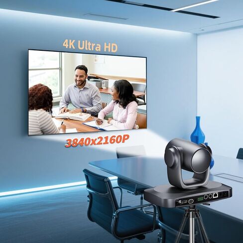 PTZ Camera 4K 21x Optical Zoom ، HDMI ، 3G-SDI ، USB ، Poe IP Streaming ، AI Auto Tracking PTZ Conference Camera for Church Services ، Worship ، Education ، YouTube Facebook in Kuwait