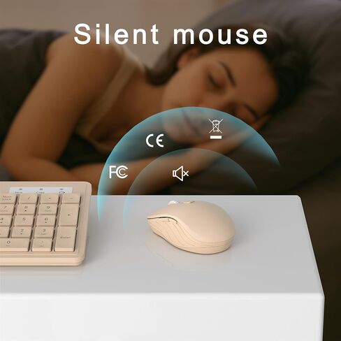Wireless Keyboard and Mouse Combo, Full-Size 104-Key Office Keyboard with 15 Function Keys, Numeric Keypad, Single USB Receiver, Compatible with PC and Laptop(Blue White) in Kuwait