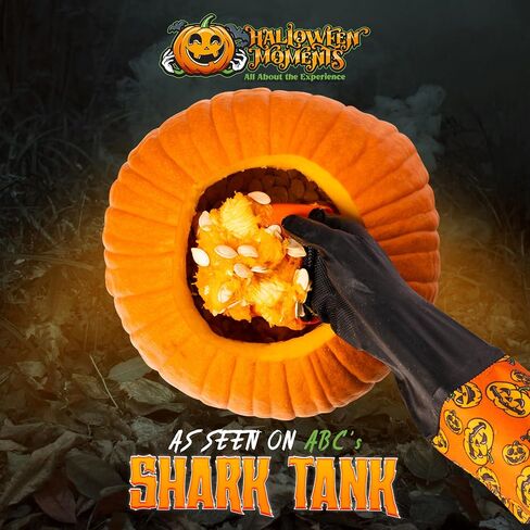 Pumpkin Scraper Glove – As Seen On Shark Tank - Mess Free and Fun Pumpkin Carving Kit – Carve and Clean Jack-O-Lantern Guts with Ease and Zero Mess on Your Hands! (Adult Kit) in Saudi Arabia