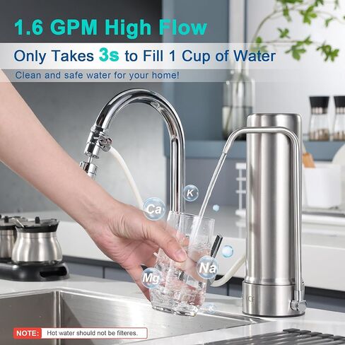 نظام مرشح Contertop LCF (LCF-CF-01) مرشح بديل ، مرشح مياه كونترتوب 6 مراحل ، يقلل من الرصاص ، ذوق سيئ و 99 ٪ من الكلور ، 16000 جالون ، 2 حزمة in Kuwait