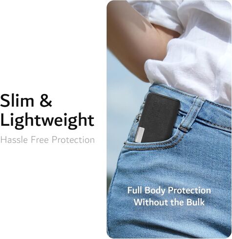 TUDIA Travel Leather Case Compatible with KardiaMobile 6L, Durable Leather Magnetic Closure with Key Holder Lightweight Slim Full Body Protective Carrying Case (Black) in Kuwait