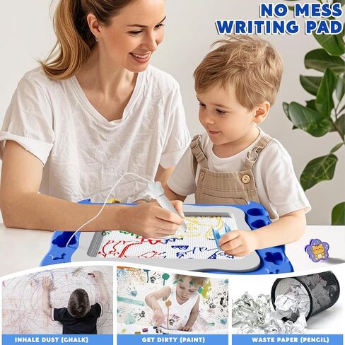 Magnetic Drawing Board Large Doodle Board Toddler Toys for Girls Boys 3 4 5 6 7 Year Old Kids, Montessori Preschool Educational Travel Toys Gifts Etch A Colorful Sketch Magnet Erasable Writing Pad in Kuwait