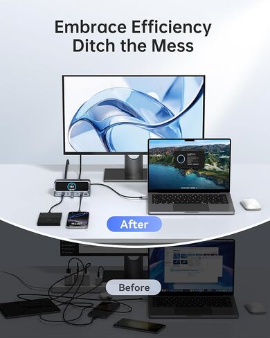 USB C station Station Dual Monitor ، USB C إلى محول HDMI ، محول Type C Hub Multiport مع DisplayPort ، 100wpd USB3.0 ، SD/TF ، Ethernet ، صوت 3.5 مم ، محطة لرسو الكمبيوتر المحمول لـ Dell/HP/XPS/Surface.etc in Kuwait