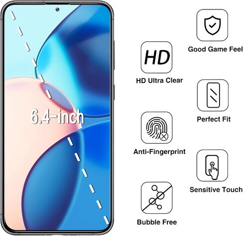 (عبوة من قطعتين) مصممة لهاتف Samsung Galaxy A54 5G واقي شاشة من الزجاج المقوى، مضاد للخدش، خالٍ من الفقاعات in Kuwait