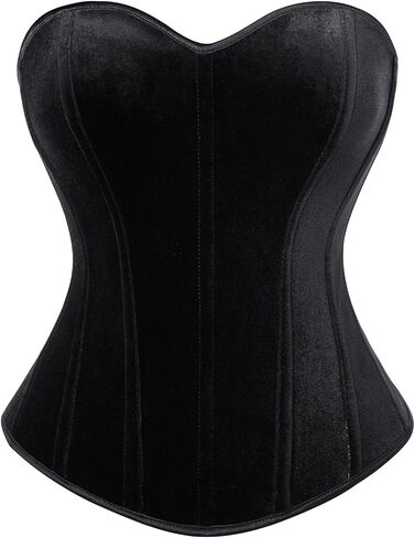 Vintage Velvet Corset Tops for Women Overbust Bodyshaper Crop Top Strapless Open Back Renaisssance Corset in Kuwait