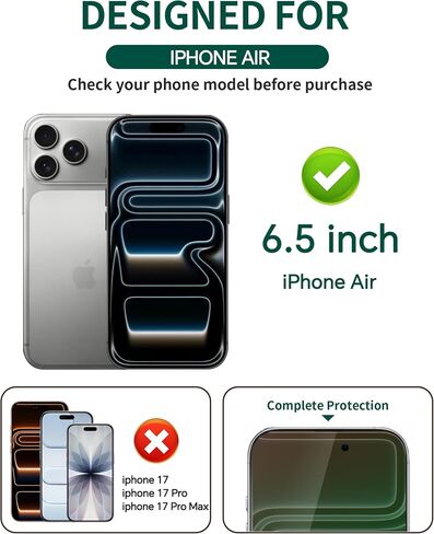 2 حزمة لـ iPhone 16 Pro Max Privacy Screen Protector Glass Preded for 16 Pro Max 6.9 inch private profective film anti-blue anti anti spy no-bubble green [HD Clarity] in Kuwait