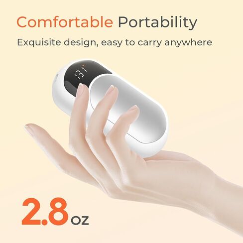 Hand Warmers Rechargeable 2 Pack, Electric Hand Warmer with Gift Box, LED Battery and Temperature Display, Quick Heating Portable Pocket Heater, for Men Women, Camping, Hunting Pink in Saudi Arabia
