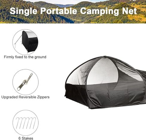 One Person Tent, Ultralight Pop Up Bivy Tent for Camping, Backpacking & Trekking, Backpacking Cover with Rainfly, Rainproof & Waterproof in Kuwait