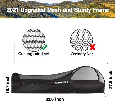 One Person Tent, Ultralight Pop Up Bivy Tent for Camping, Backpacking & Trekking, Backpacking Cover with Rainfly, Rainproof & Waterproof in Kuwait