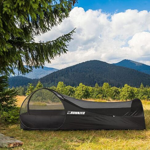 One Person Tent, Ultralight Pop Up Bivy Tent for Camping, Backpacking & Trekking, Backpacking Cover with Rainfly, Rainproof & Waterproof in Kuwait