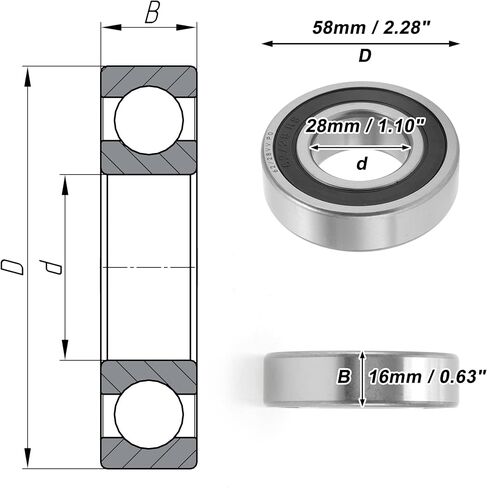 Acropix 6004VV محامل كرة أخدود عميقة P0 20x42x12mm محامل مشحمة in Saudi Arabia