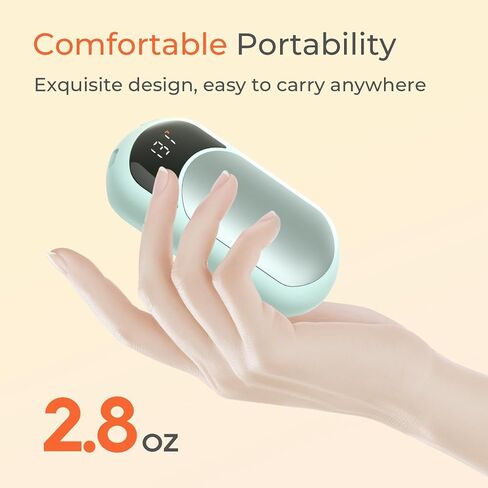 Hand Warmers Rechargeable, 4 Pack Electric Hand Warmer with Gift Box, LED Battery and Temperature Display, Quick Heating Portable Pocket Heater, for Men Women, Camping, Hunting White in Saudi Arabia