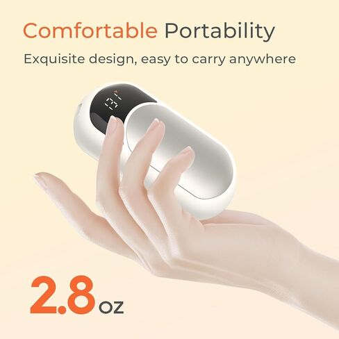 تدفئة اليدين قابلة لإعادة الشحن ، 4 عبوات أكثر دفئًا مع صندوق هدايا ، وبطارية LED وشاشة درجة الحرارة ، وسخان جيب محمول سريع للتدفئة ، والنساء ، والتخييم ، والصيد الأبيض in Kuwait