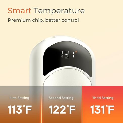 تدفئة اليدين قابلة لإعادة الشحن ، 4 عبوات أكثر دفئًا مع صندوق هدايا ، وبطارية LED وشاشة درجة الحرارة ، وسخان جيب محمول سريع للتدفئة ، والنساء ، والتخييم ، والصيد الأبيض in Kuwait