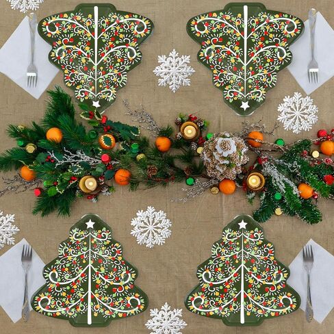 مجموعة أطباق ورقية لعيد الميلاد من YY مكونة من 60 طبق عشاء على شكل سانتا، أطباق للحفلات للاستعمال مرة واحدة لمستلزمات حفلات الكريسماس وديكورات المائدة in Kuwait