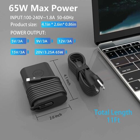 130W AC Adapter for Dell Laptop Charger USB C - Dell Computer Charger for XPS 15 17 9500 9570 9575 9730 9530 Precision 5550 5560 5570 2in1 Latitude 9410 9510 9520 Type C Power Cord in Saudi Arabia