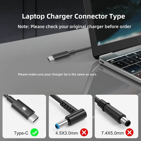130W AC Adapter for Dell Laptop Charger USB C - Dell Computer Charger for XPS 15 17 9500 9570 9575 9730 9530 Precision 5550 5560 5570 2in1 Latitude 9410 9510 9520 Type C Power Cord in Saudi Arabia