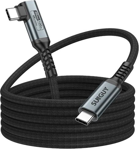 كابل SUNGUY 100 واط USB C إلى USB C 3.2 Gen 2 بطول 1.5 قدم، نقل بيانات USB C عالي السرعة 20 جيجابت في الثانية، شاشة إخراج فيديو 4K سلك USB من النوع C لجهاز iPone 15/15 Pro max، MacBook Air/Pro، iPad Pro، Chromebook in Kuwait