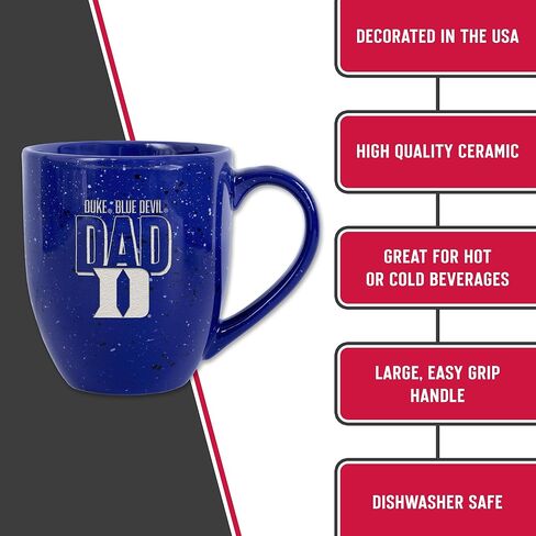 Rico Industries NCAA Southern California Trojans - USC Dad Alternate 16 oz Team Color Laser Engraved Speckled Ceramic Coffee Mug in Saudi Arabia